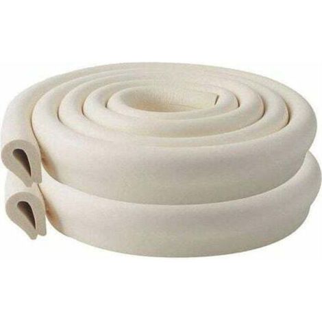 Baby Corner and Edge Protectors, 2m Long Safety Foam Roll (Set of 2), Shockproof Foam Pads for Corners, Walls, Furniture and Table Edges for Babies