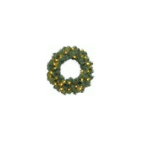 KRANZ IMPERIAL, 80 LED, Ø 90CM GRÜN/WARMWEIß, AUßEN