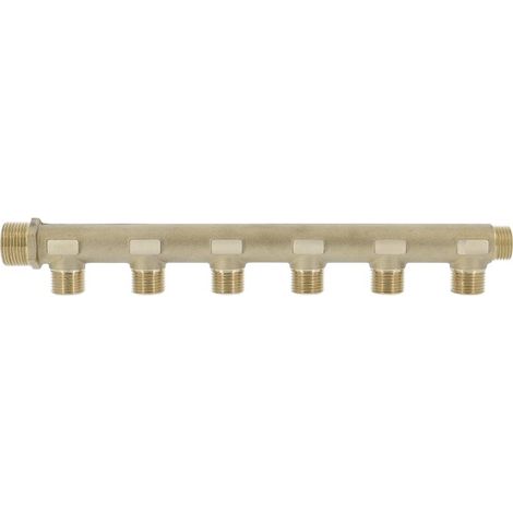Collecteur mâle 3/4'' (20/27), 7 départs mâle 1/2'' (15/21), pour sanitaire