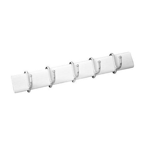 APPENDITUTTO ADESIVO MINI - ALLUMINIO GANCI POSTI 5 CM 25 BIANCO/BIANCO- 5 pezzi