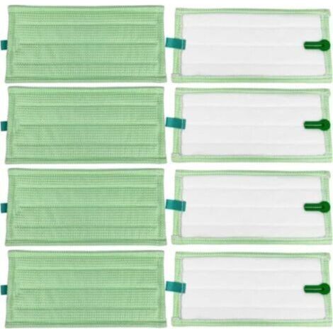 Packung mit 8 Ersatz-Mikrofasertüchern für Vorwerk Kobold SP600, SP600S, SP7 und SPB100 Staubsauger (1/4)