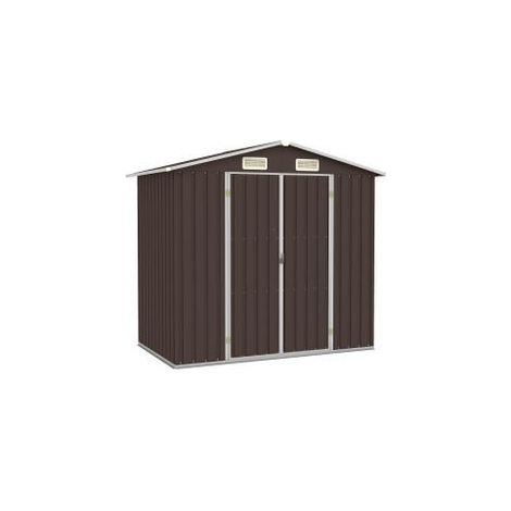 Abri de jardin Marron 205x129x183 Acier galvanisé (1/5)