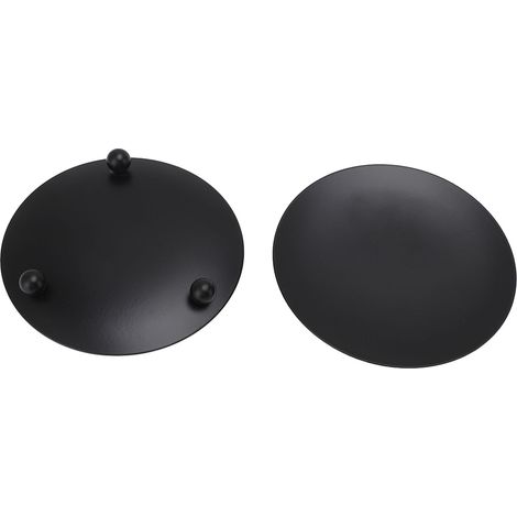 Ensemble de 3 bougeoirs décoratifs rétro en fer forgé pour bougies piliers en cire, à poser sur une table. (1/5)
