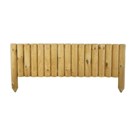 BORDURA AIUOLA PREMIUM LEGNO EURO - PINO IMPREGNATO CM 100 H.CM 15/30- 5 pezzi