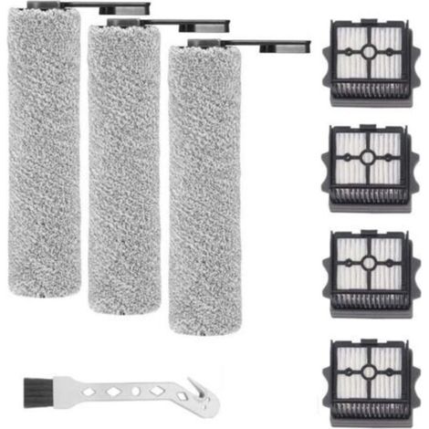 Brosse rotative de rechange et filtre HEPA pour aspirateur eau et poussière Tineco Floor One S5 Combo / S5 Combo Power Kit : 3 brosses rotatives + 4 filtres + 1 brosse de nettoyage (1/4)