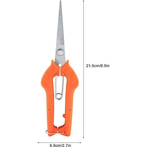 Orange Robuste Arbre Fruitier bonsaï Jardinage Sécateur allongé Ciseaux de Jardin Poignée Ergonomique Mécanisme à Ressort (1/3)