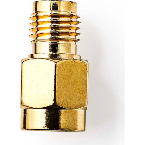 Adaptador sma sma hembra polaridad inversa ame masculino chapado en oro 50 ohmios recto cobre oro 2 uds caja