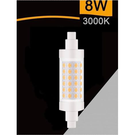 Lampadina Led Luce Calda Attacco R7s 8 Watt Lampada Ricambio Per Faro 3000k (1/3)