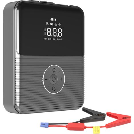 Toivize Compressore d'aria portatile ricaricabile da 150 PSI – Gonfiatore digitale per pneumatici – Spegnimento automatico alla pressione impostata – 12000 mAh – Luce LED – Caricabatterie per telefono (1/5)