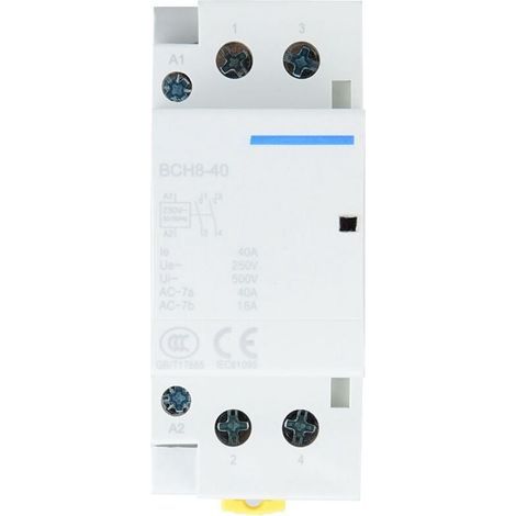 FITLAB-Contacteur AC domestique sur Rail DIN, 2P 40A, faible consommation d'énergie, 1NO1NC, 50/60HZ, 220V/230V (1/4)