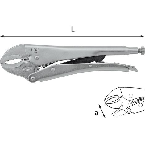 PINZA REGOLABILE AUTOBLOCCANTE USAG CON GANASCE CONCAVE U01340002