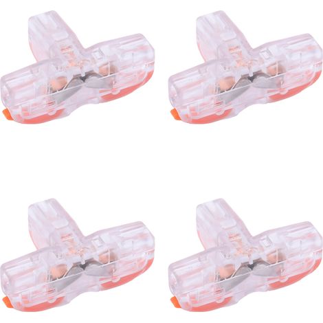 20 Stück Schnellanschlussklemmenblock-Drahtverbinder T-förmiger Push-Type-Verdrahtungsverteiler SPLT1 (transparent) (1/5)