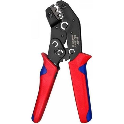 Pince a Sertir Cosse Electrique, Pinces à Sertir avec Poignée Ergonomique Disponible pour les Connecteurs de Fils électriques SN-48B (1/5)