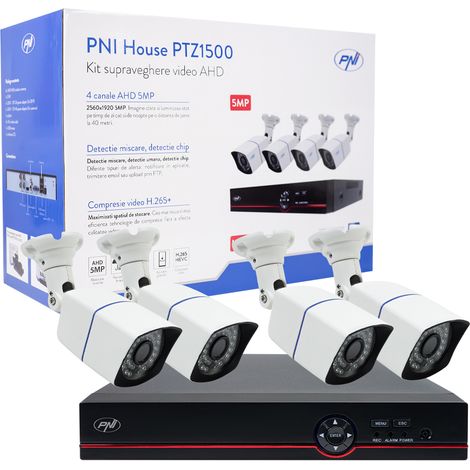 Kit videosorveglianza PNI ptz1500 5MP visione notturna impermeabile (1/5)