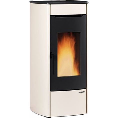 Poêle à granulés – Marina Idro 11 Finition Ivoire 55×60 h104 cm 4,2-14,8 kW Réservoir 20 kg – Extraflame