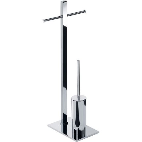 Gedy Tobia Colonna in Piedi, Metallo Resine termoplastiche, Cromo, 33 X 15.5 X 64 (1/4)