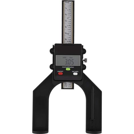 Jauge De Profondeur Numérique - Précision 0,1 Mm - Plage 80 Mm - Écran Lcd - Pour Bois Et Métaux - 1 Pièce (1/5)