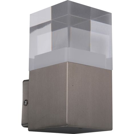 Naeve LEAH Applique murale d'extérieur moderne à LED en acier blanc 3000 K IP44