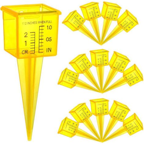15 Pièces Jauge D'arrosage Pluviomètre Mesure des Précipitations Eau De Pluie Évalué Grande Gicleur d'eau Tasse à Mesurer Les Précipitations Irrigation Jardin Plastique (1/4)