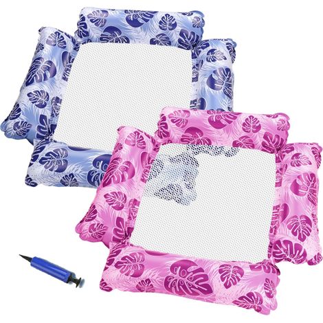 CCYKXA2 Pcs Bouée Piscine Adulte – Fauteuil Gonflable pour Piscines avec Filet, Hamac Flottant, Portable Hamac d'eau Gonflable, Chaise Longue Flottante pour (1/5)