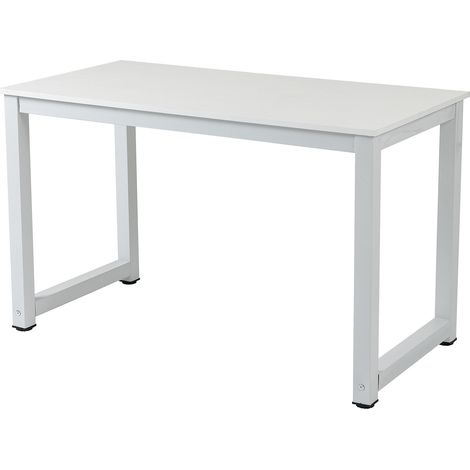 Weißer Schreibtisch aus MDF und Metall 120 x 60 x 74 cm MODENUIT (1/5)