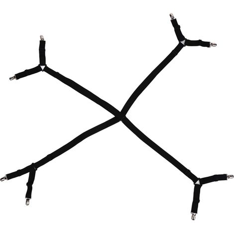 Drap-housse élastique réglable pour matelas, canapé et coussin, clips de maintien antidérapants, lot de 4 attaches pour draps et housses (1/5)