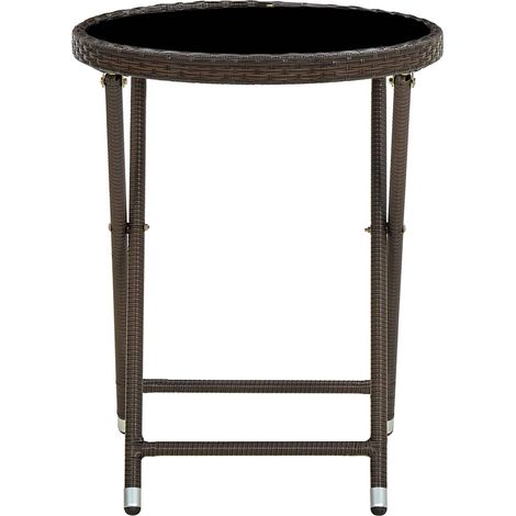 Maison Exclusive - Beistelltisch Braun 60 cm Poly Rattan und Hart (1/5)