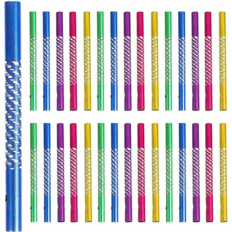 Lot de 50 tubes métalliques pour carillon éolien d'extérieur, à monter soi-même-8X0.6X0.6CM-Assorted Color (1/3)