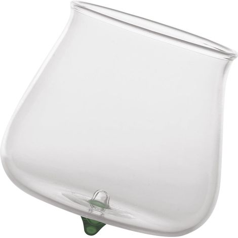 Zafferano Set 6 Bicchieri Pirolo Tumbler in Vetro Borosilicato Verde - Design Orizzontale Dinamico e Sofisticato per la Tua Tavola Esclusiva