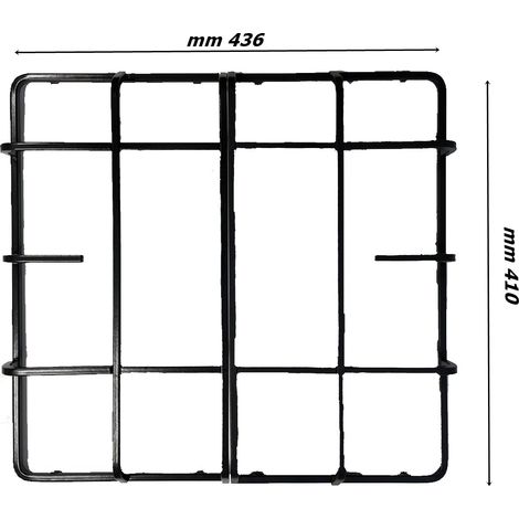 KIT 2 GRIGLIE CUCINA A GAS ELECTROLUX REX SMALTATA NERA 4 F MM 436X410 P6769/70