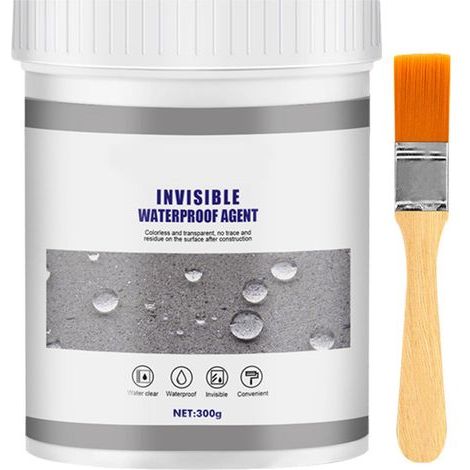 Waterproof Agent Transparent Anti Leaking Invisible Insulation Sealant with Brush for Wall Tile Cement 300g (1/5)