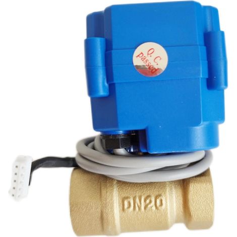 Vannes intelligentes en laiton DN15, DN20 et DN25 pour système de détection de fuites d'eau WLD-808, pour la protection et la sécurité des maisons intelligentes. 1 vanne DN20 (1/4)