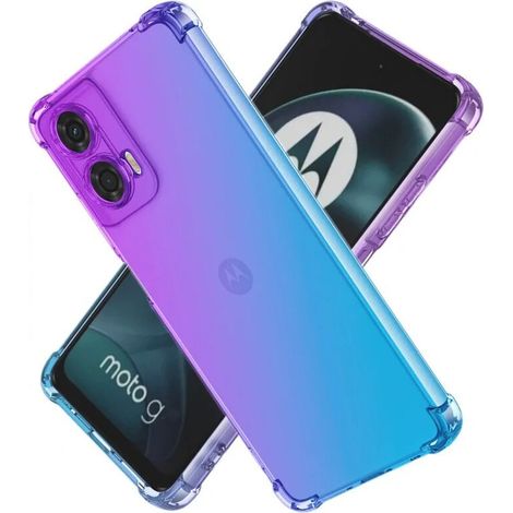 Fallfeste Schutzhülle mit Farbverlauf für Motorola Moto G85, Lila/Blau (1/5)