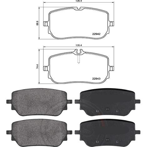 KIT PASTIGLIE FRENO ANTERIORI E POSTERIORI compatibile con MERCEDES-BENZ GLE COUPE' (C292) / PASTIGLIE FRENANTI AUTO OEM P 50 109 P 50 108,P 50 099 P 50 100 P 50 101 P 50 156 / SOSTITUZIONE DIRETT (1/4)