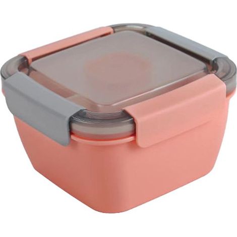 Portapranzo con divisori, portapranzo per adulti e bambini, portapranzo per insalata, bento box (rosa) (1/5)