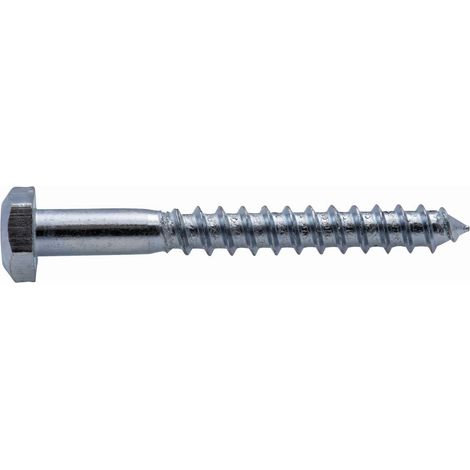 Tirefond tête hexagonale zingué 7x60 mm – Lot de 5 – Pour bois dur – Vissage rapide en série – Résistance à la corrosion – Vissal