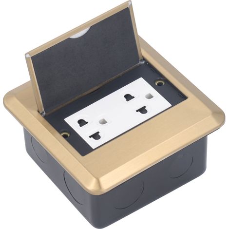 Prise électrique de sol multifonctionnelle en acier inoxydable encastrée, escamotable, 250 V CA (1/5)
