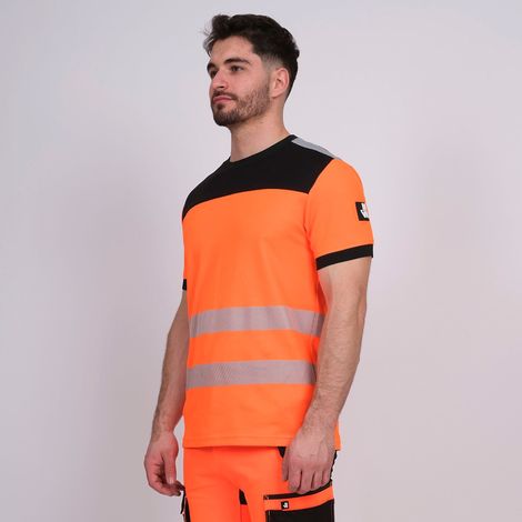 SUNNY TSHIRT M. COURTES HAUTE VISIBILITÉ 1074 Orange fluo L (1/5)