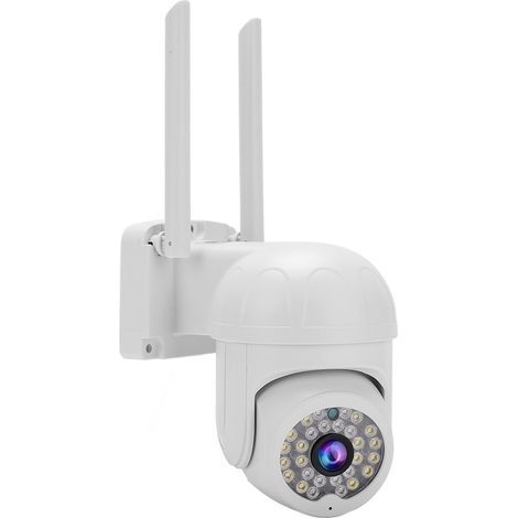 Caméra de sécurité extérieure étanche avec détection intelligente et vision panoramique, alarme intégrée, alimentation EU 100-240V. (1/5)