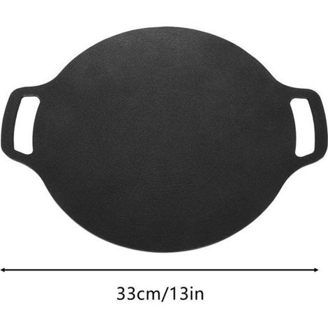 Poêle À Gril Ronde - Alliage D'aluminium 6 Couches Antiadhésif Sans PFOA - Pour Cuisinière À Induction Gaz Électrique - 33 Cm - 1 Pièce (1/5)