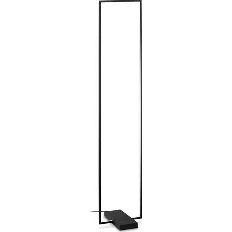 Piantana Da Terra Contemporanea Frame Metallo Nero Led Integrato 30W 3000K Ip20 (1/2)