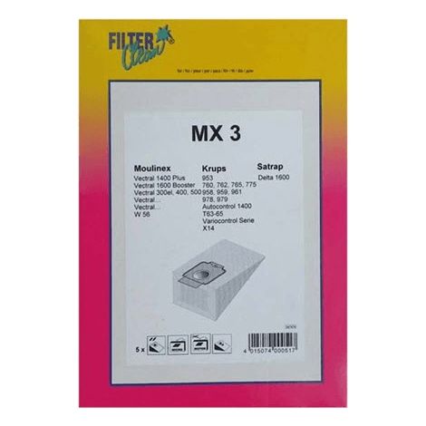 SACHET DE SACS PAPIER MOULINEX VECTRAL POUR PIECES ASPIRATEUR NETTOYEUR PETIT ELECTROMENAGER - A26B06