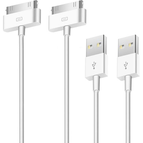 2x cavi di collegamento per vecchi iPhone e iPad cavo USB a 30 pin