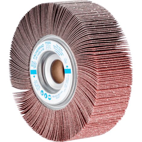 PFERD TOOLS Lamellenschleifrad FR Ø 150x50mm Bohrung Ø 25,4 mm A60 für universelle Anwendung 2 Stk (1/4)