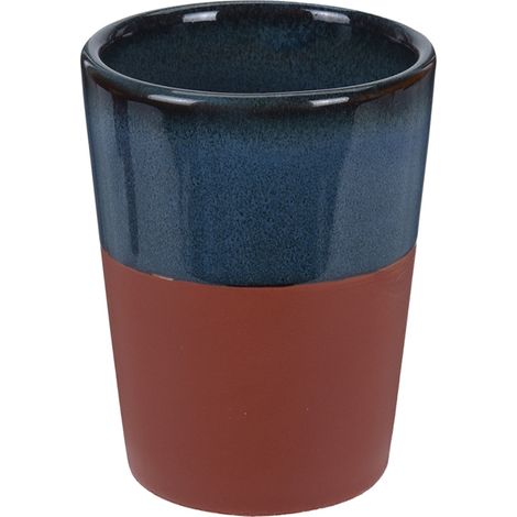 EXCELLENT vaso loza bicolor 200cc surtido , Vaso de loza bicolor de 200CC. -Material: loza. -Colores surtidos. -Dimensiones: 7x8,5 cm.