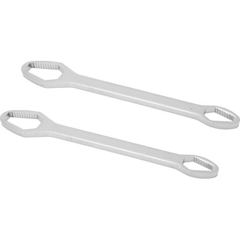 Vendu par lot de 2, clé à douille multifonctionnelle épaisse de qualité supérieure de 8 à 22 mm, clé universelle auto-serrante réglable à double extrémité, longueur 260 mm. (1/5)