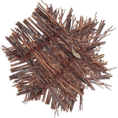 Ensemble décoratif miniature de clôture pour bonsaï, 3 pièces, tissé à la main, marron (1/5)