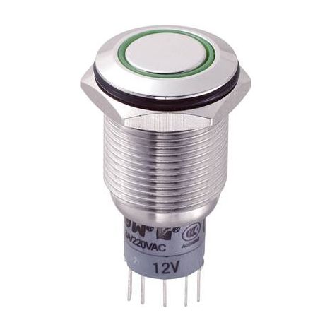 BOUTON-POUSSOIR ANTIVANDALISME TRU COMPONENTS LAS2GQF-22E/G/12V/S/P 701833 250 V/AC 3 A 2 X ON/(ON) À RAPPEL 1 PC(S)
