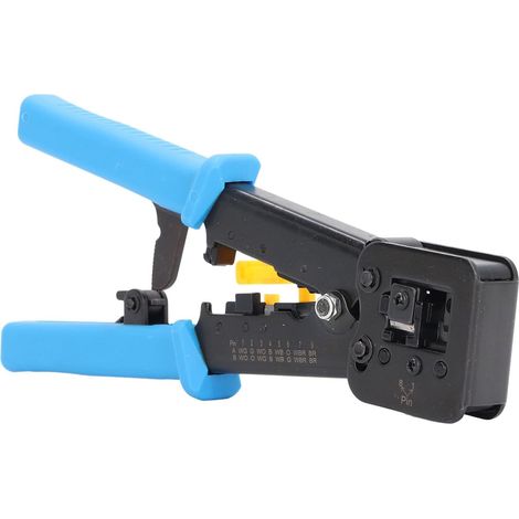 Pince à sertir RJ45, pince à sertir pour câbles de données avec tête Ethernet intégrée, acier