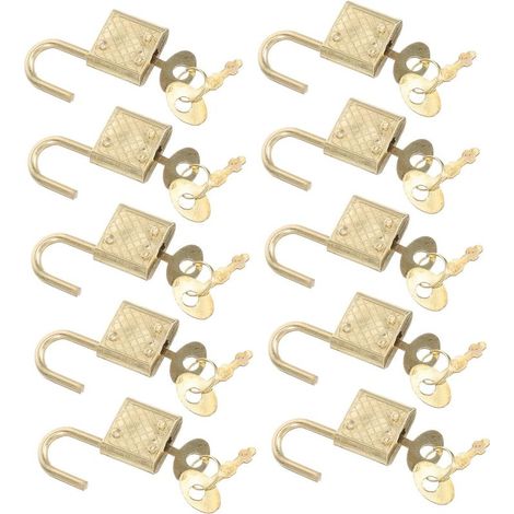 de 10 petits cadenas en alliage de zinc résistant à la (1/5)